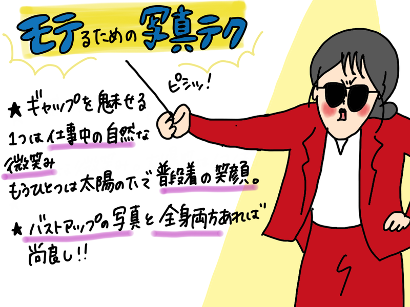 [イラスト]モテるための写真テクニック
