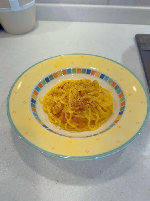 【写真・画像】 小倉優子、手作りカルボナーラを息子が絶賛「お店じゃん！」 　1枚目