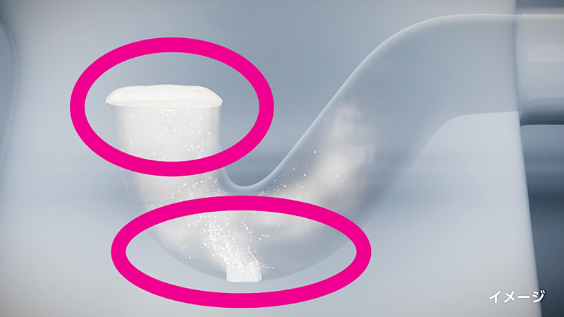 【写真】トイレの水たまり部分を横から見たイメージ