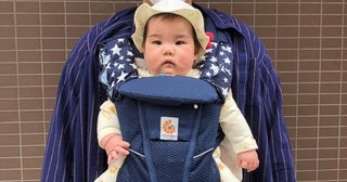 たんぽぽ・白鳥、生後7か月を迎えた娘と夫・チェリー吉武の2ショットを公開「アタフタしておりますよ！」