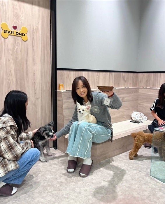 【写真・画像】 花田虎上の妻、娘たちと犬カフェ訪問を報告「チワワのかわいさが爆発」 　1枚目