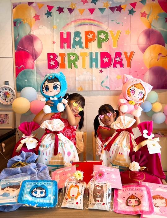 【写真・画像】 ノンスタ石田、双子の娘達の誕生日に三女が落胆していた理由「いろんな人からプレゼントもらいすぎ」 　1枚目