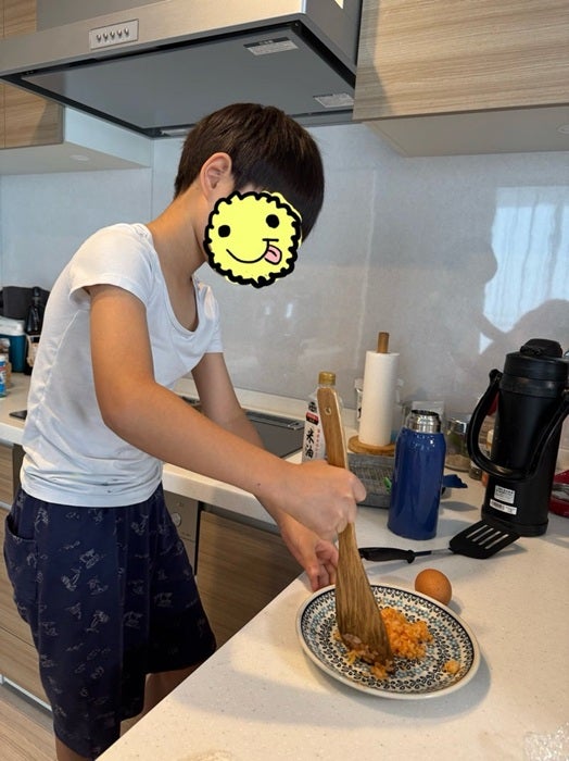【写真・画像】 小倉優子、次男が三男のために作った朝食を公開「定番になっています」 　1枚目