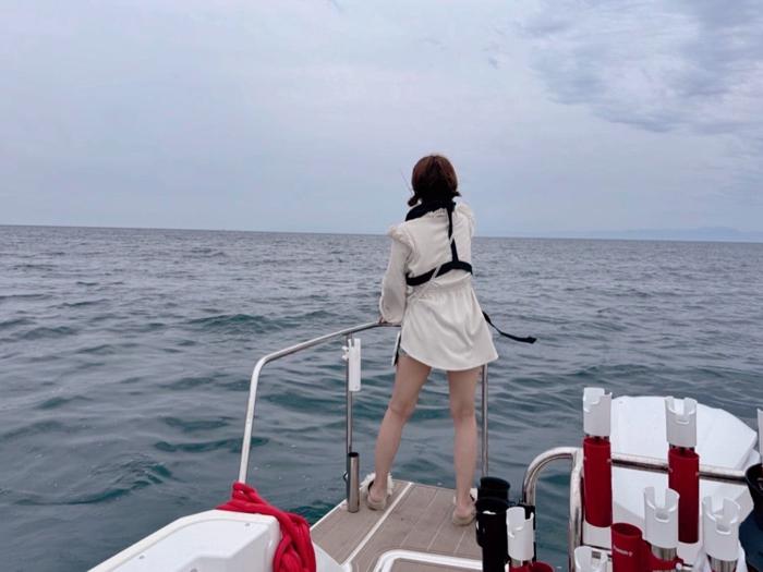 【写真・画像】 辻希美、夫・杉浦太陽の船に乗って釣りをした結果「次はもう少し万全な日に」 　1枚目