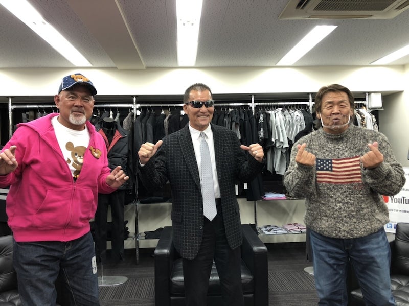 【写真】武藤敬司さん、蝶野正洋さん、長州力さんのスリーショット。