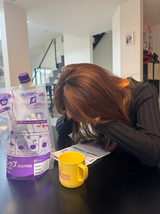 【写真・画像】 ココリコ・遠藤の妻、大腸内視鏡検査の結果を報告「帰り道、フラフラしていたみたい」 　1枚目