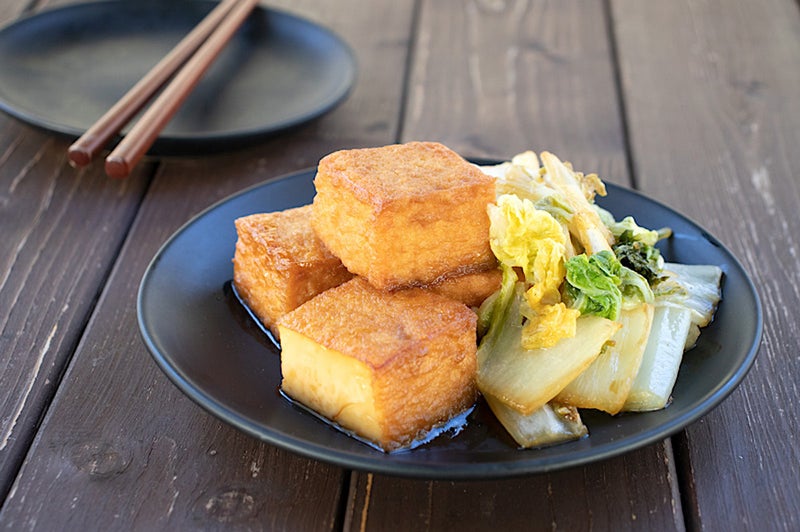 白菜と厚揚げのザッパ焼き