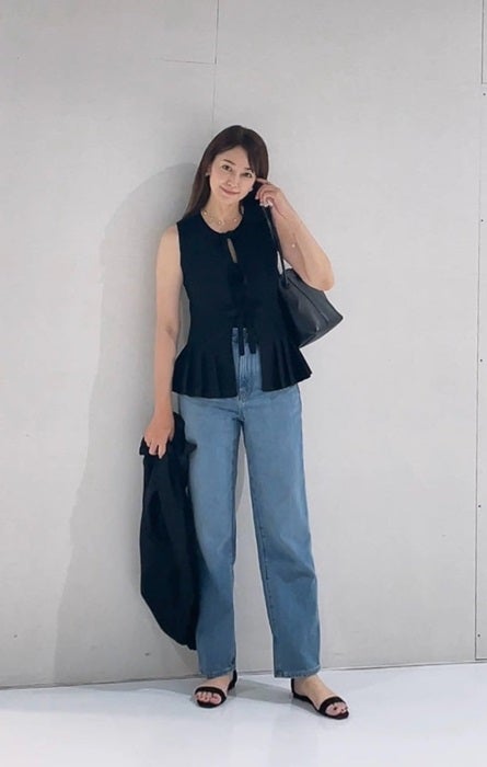 【写真・画像】 細川直美『GU』品での全身コーディネートを公開「プチプラに見えない」「素敵」の声 　1枚目