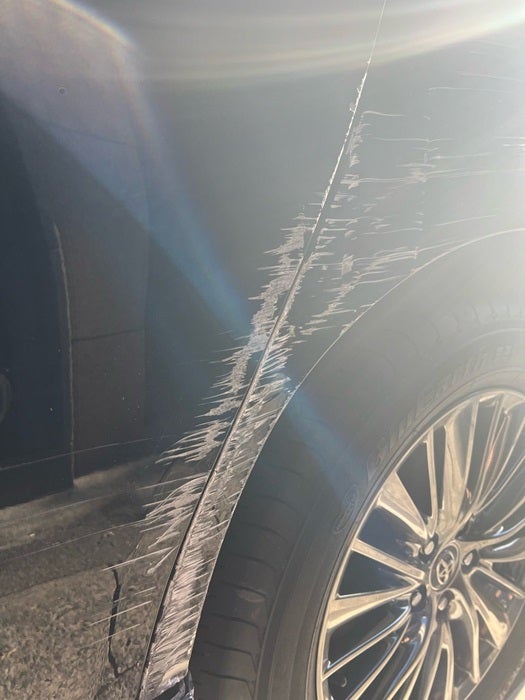 【写真・画像】 水元秀二郎、ぶつけられ“大惨事”になった愛車「本当に困ったことです」 　1枚目