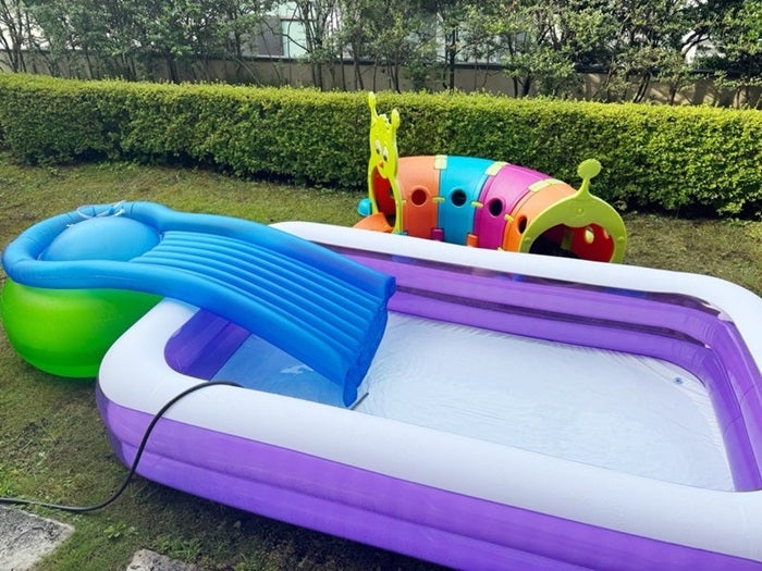 【写真・画像】 高橋真麻、自宅の庭に設置したプールを公開「楽しんでくれると良いなぁ」 　1枚目