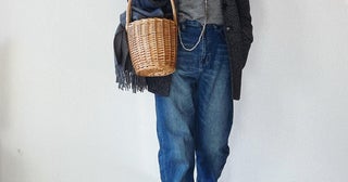 大活躍な『無印良品』のメンズニット「夫のものを借りてみてなんだかサイズ感が新鮮だった」