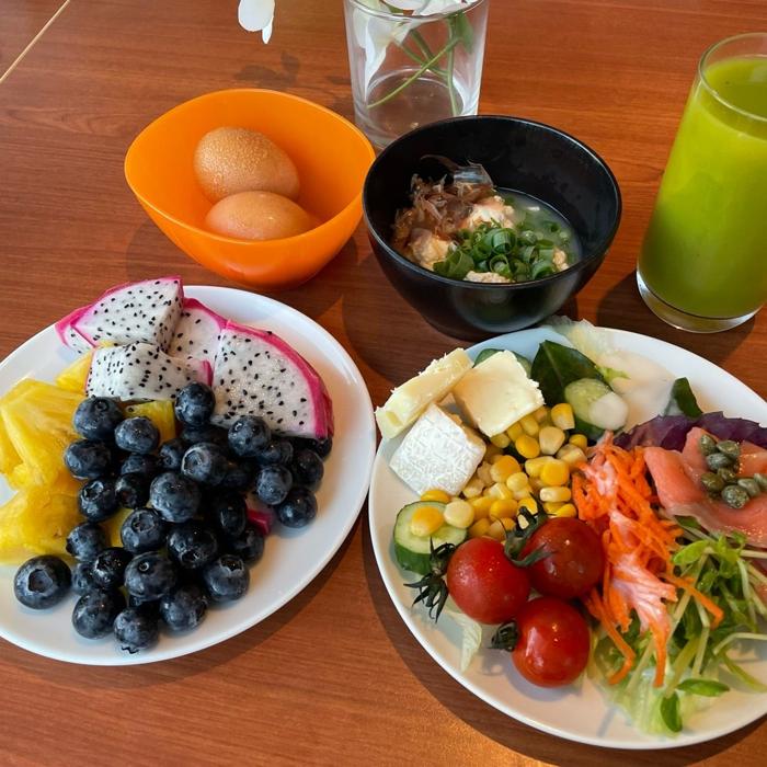 【写真・画像】 料理研究家・桜井奈々、毎日6時15分に並んで堪能した沖縄のホテルでの朝食「レストランの雰囲気もお料理も大満足」 　1枚目