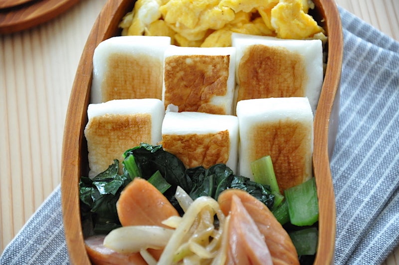 はんぺん焼きと小松菜の塩炒め