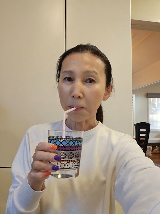 【写真・画像】 武東由美、朝5時に起きて飲み始めた下剤「随分飲みやすくはなったと思いますが」 　1枚目